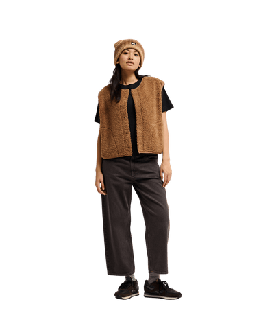 Cropped Vest Full Zip Polar Fleece Trui
