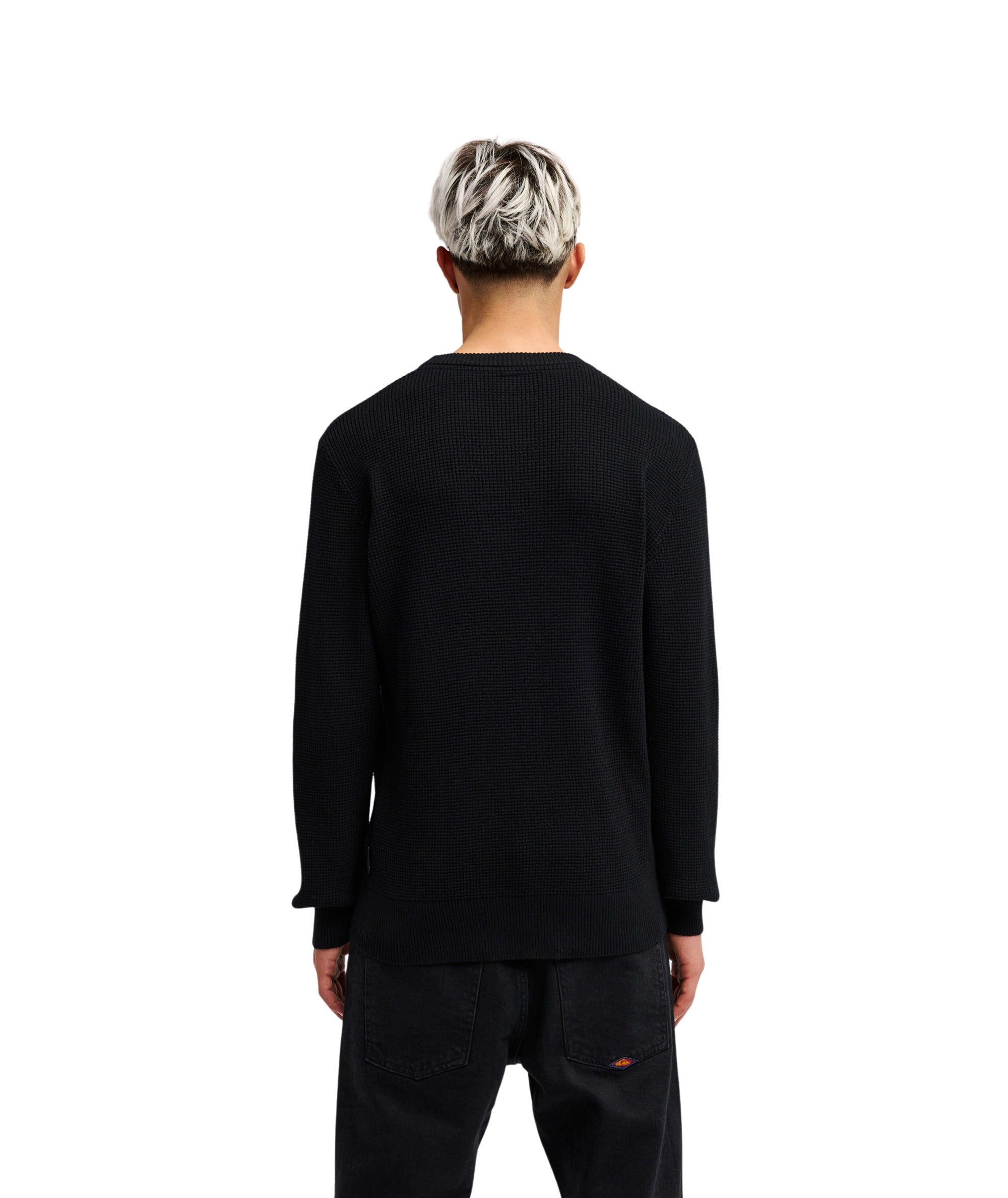 Waffle Sweater Crew Neck Trui