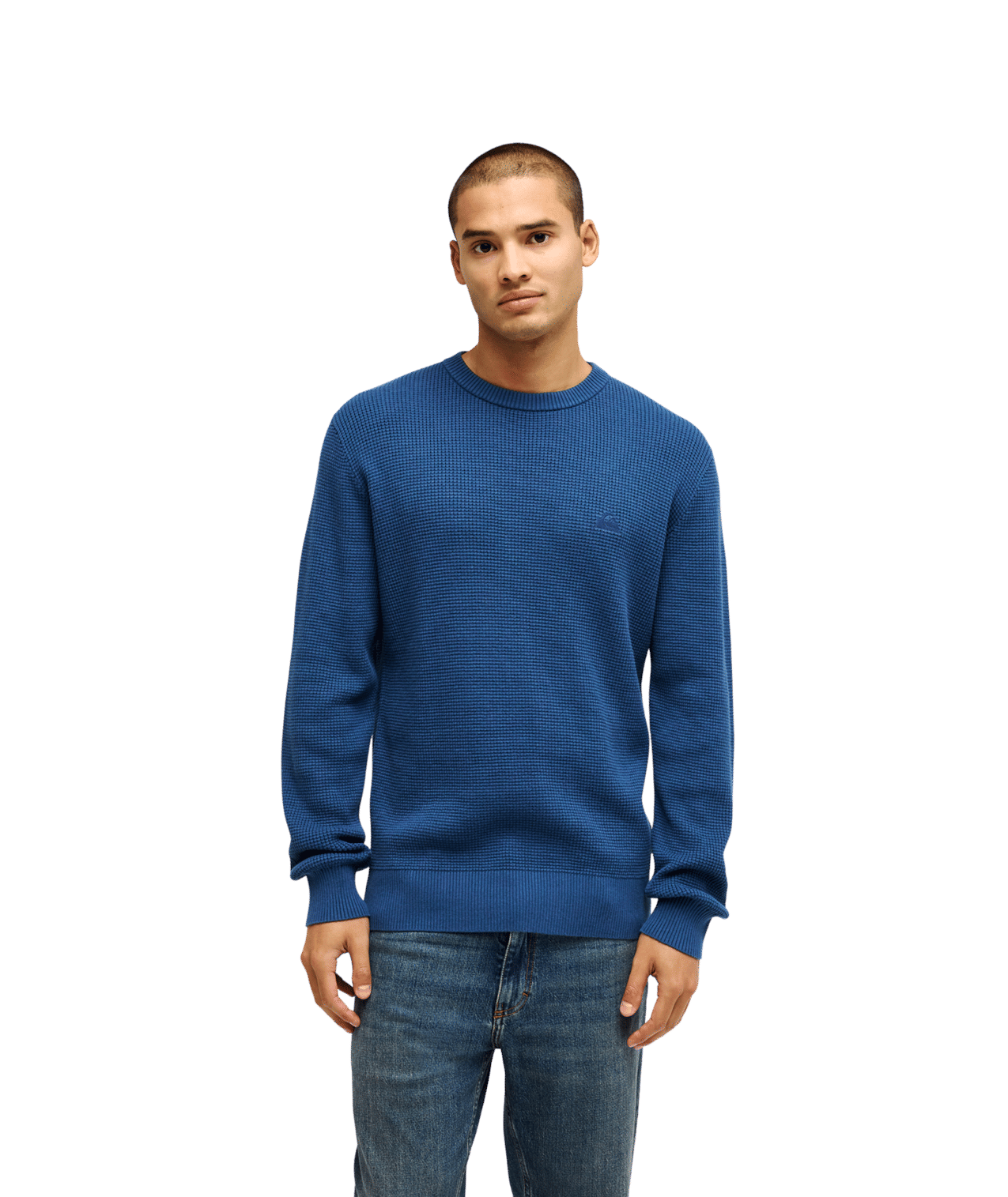 Waffle Sweater Crew Neck Trui