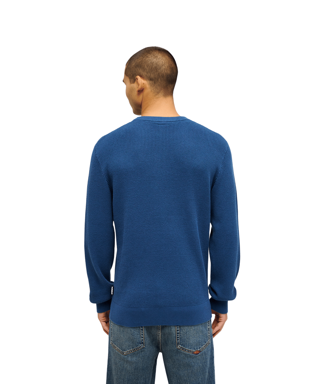 Waffle Sweater Crew Neck Trui
