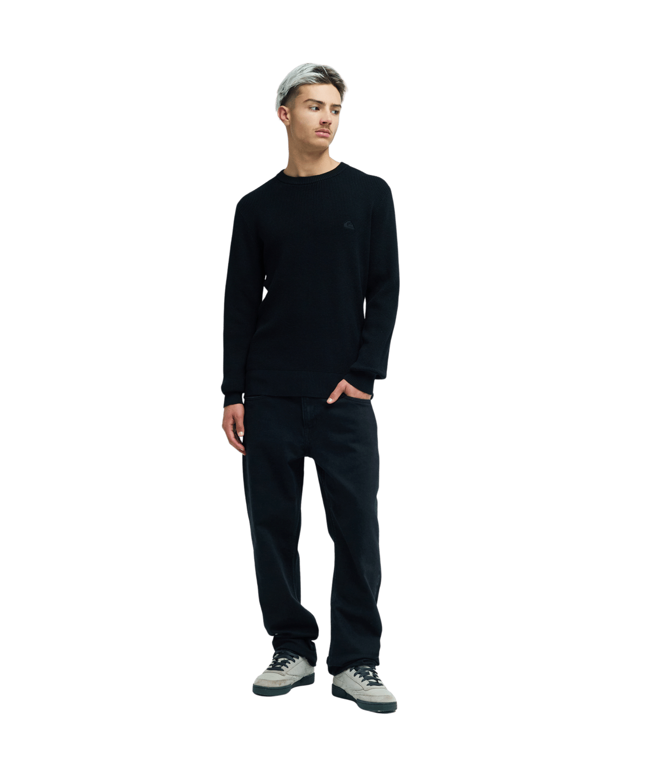 Waffle Sweater Crew Neck Trui