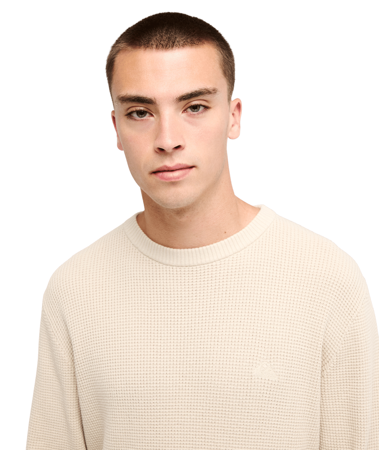 Waffle Sweater Crew Neck Trui