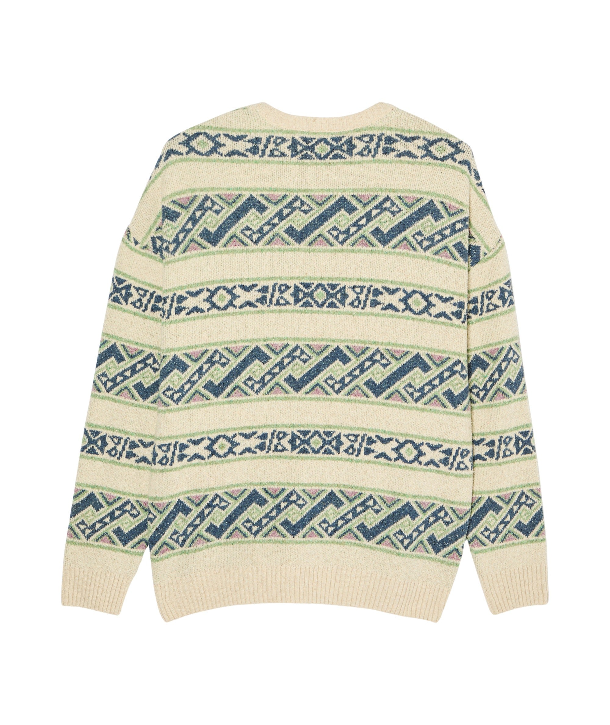 Liam Jacquard Crew Neck Trui