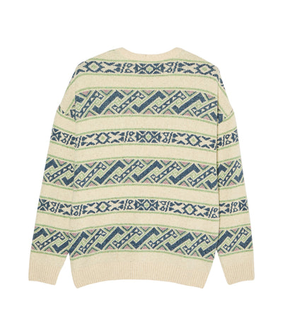 Liam Jacquard Crew Neck Trui