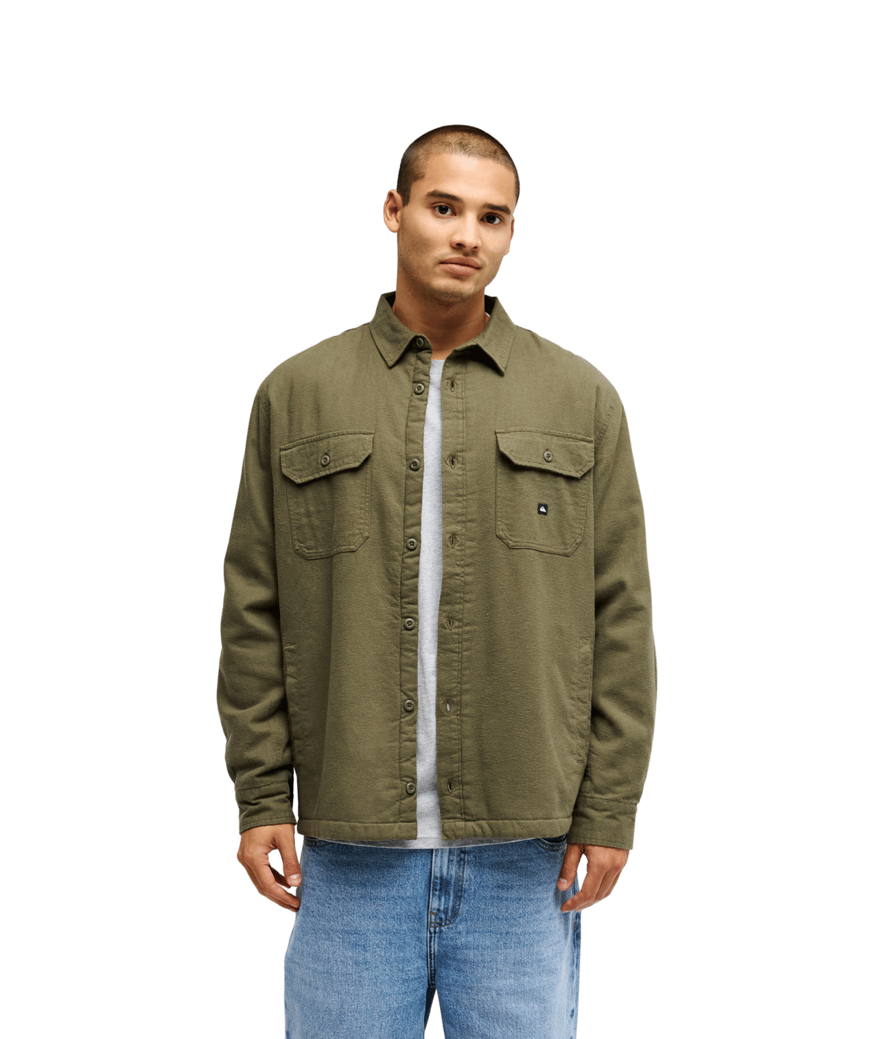 Sherpa Solid Lange Mouwen Woven Top