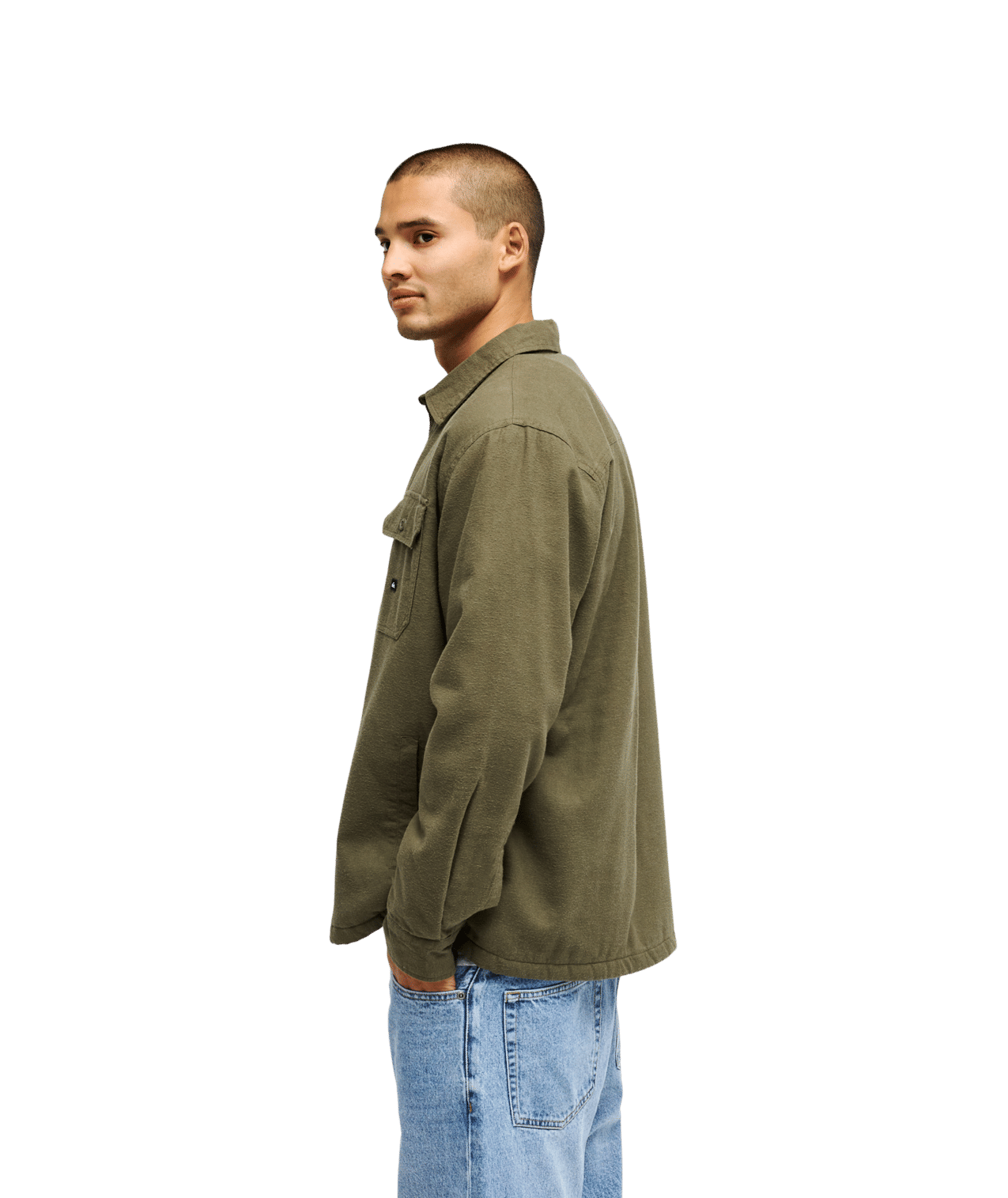 Sherpa Solid Lange Mouwen Woven Top