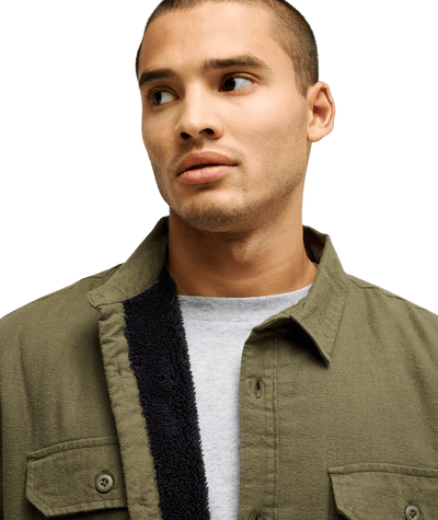 Sherpa Solid Lange Mouwen Woven Top