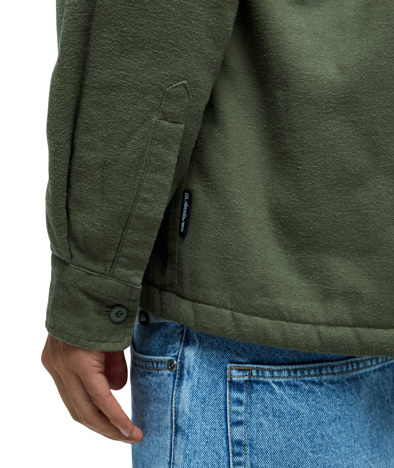 Sherpa Solid Lange Mouwen Woven Top