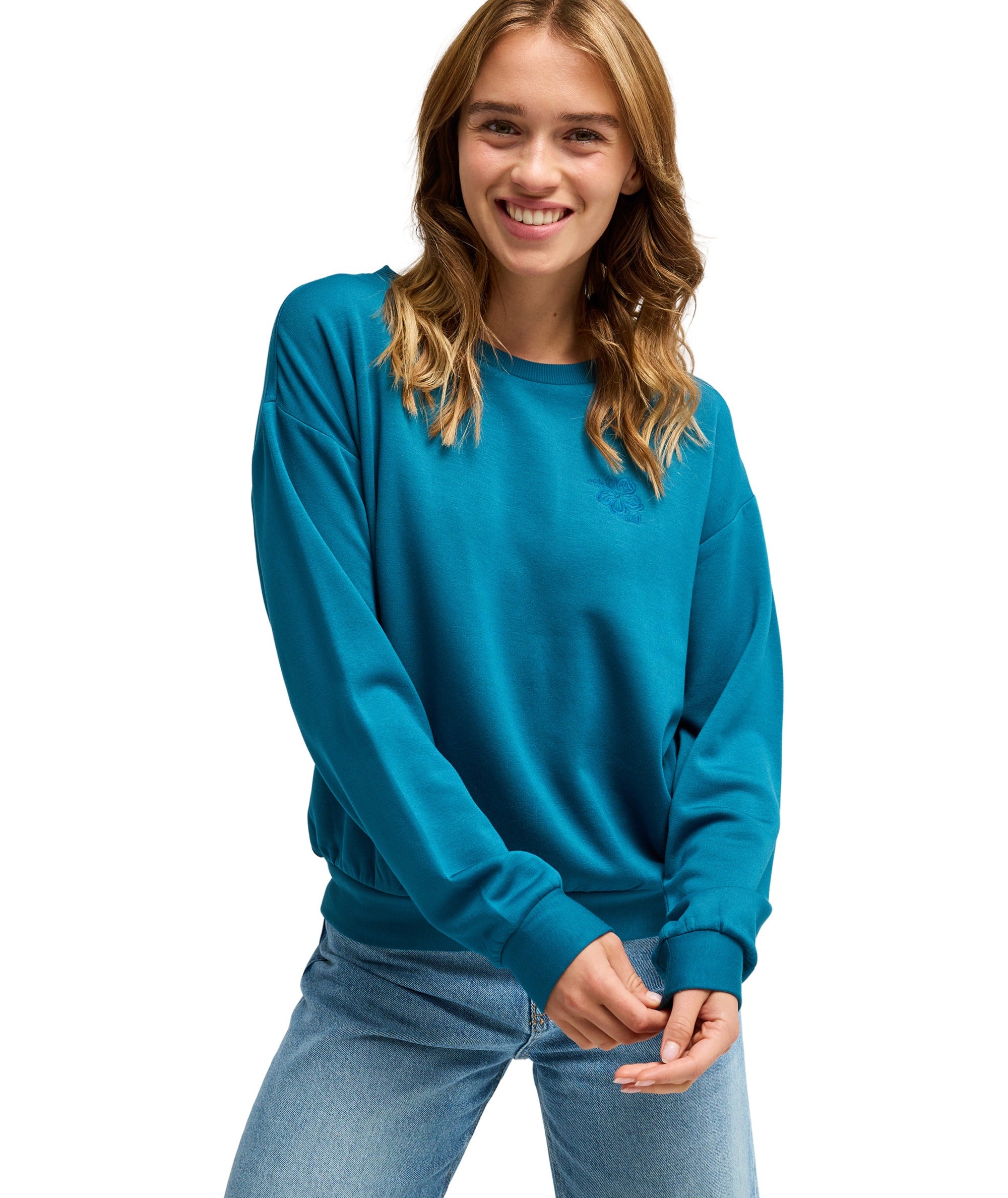 Surfing By Moon Crew Neck Fleece Trui Voor Dames