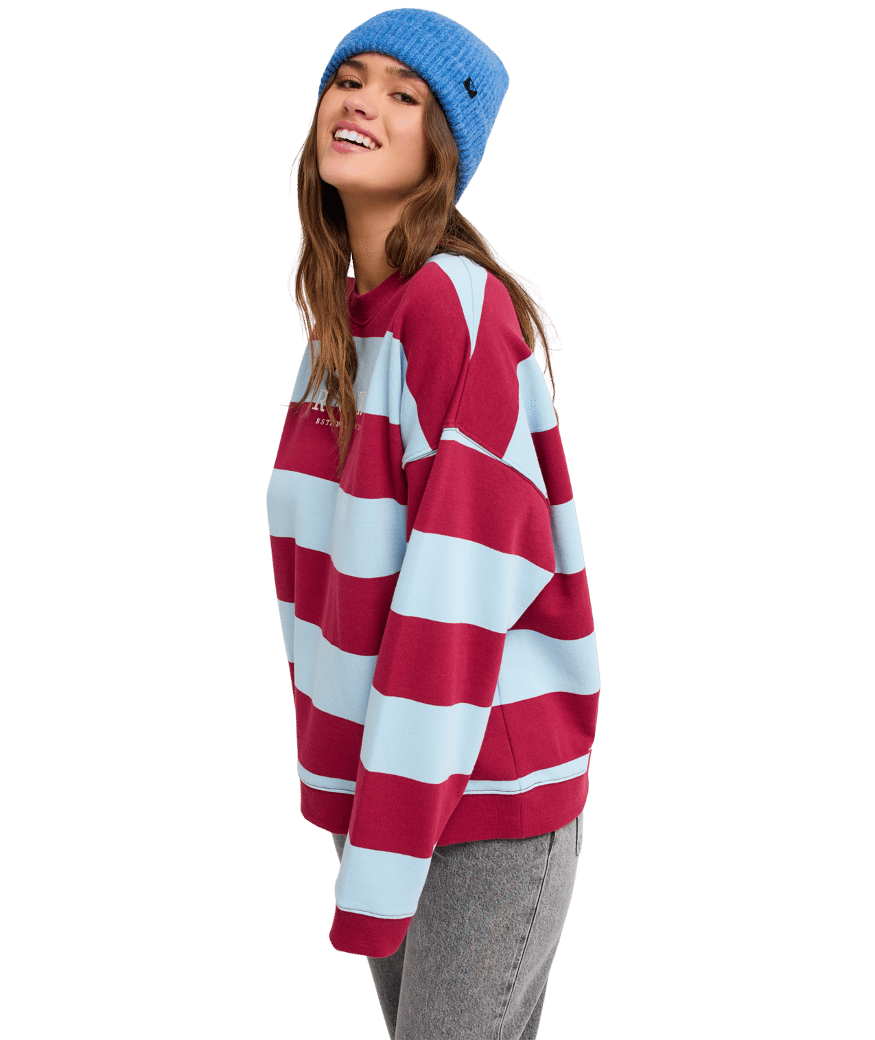 Strictly Stripe Full Zip Fleece Trui