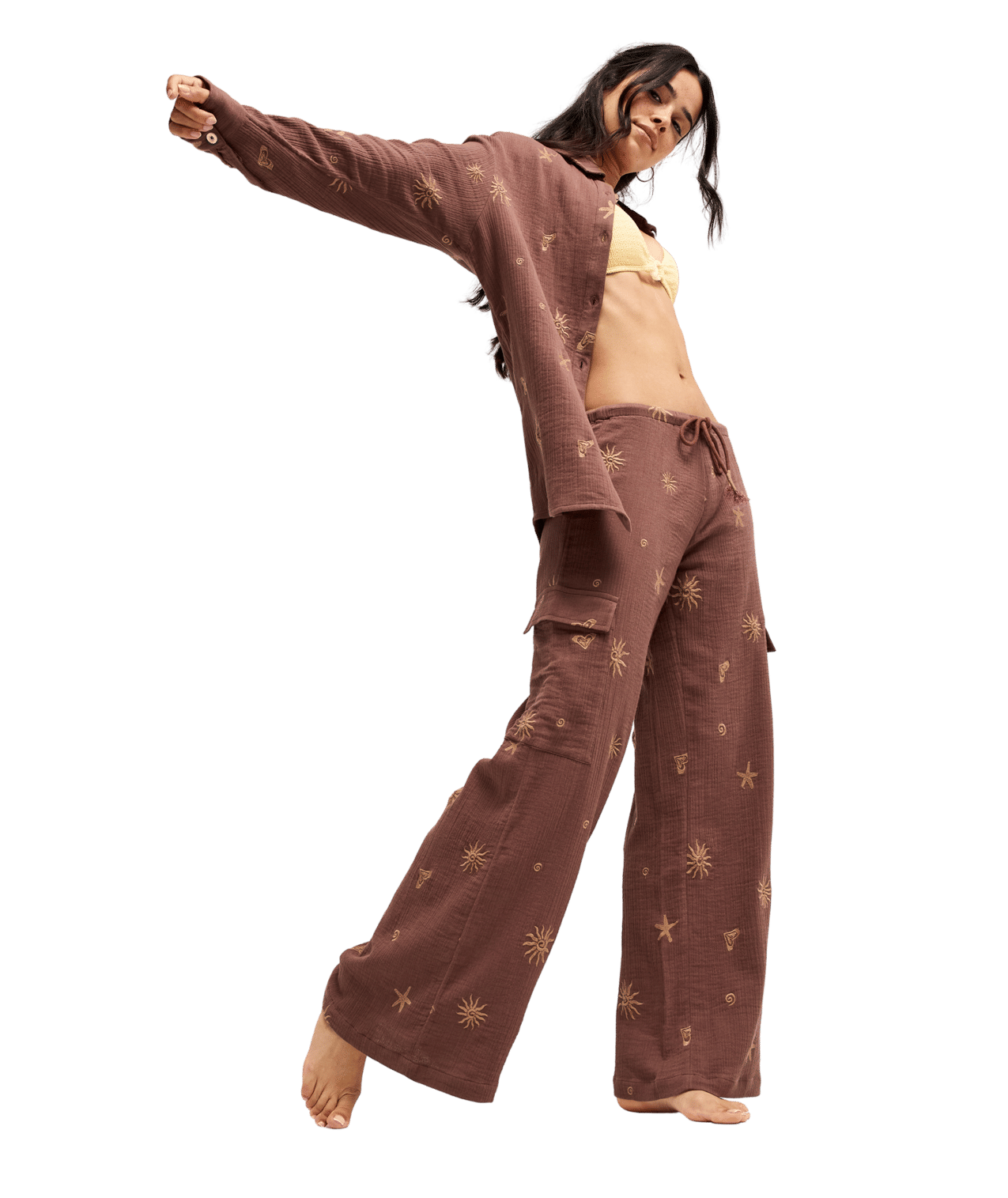 Stardust Sand Elastic Broek Voor Dames