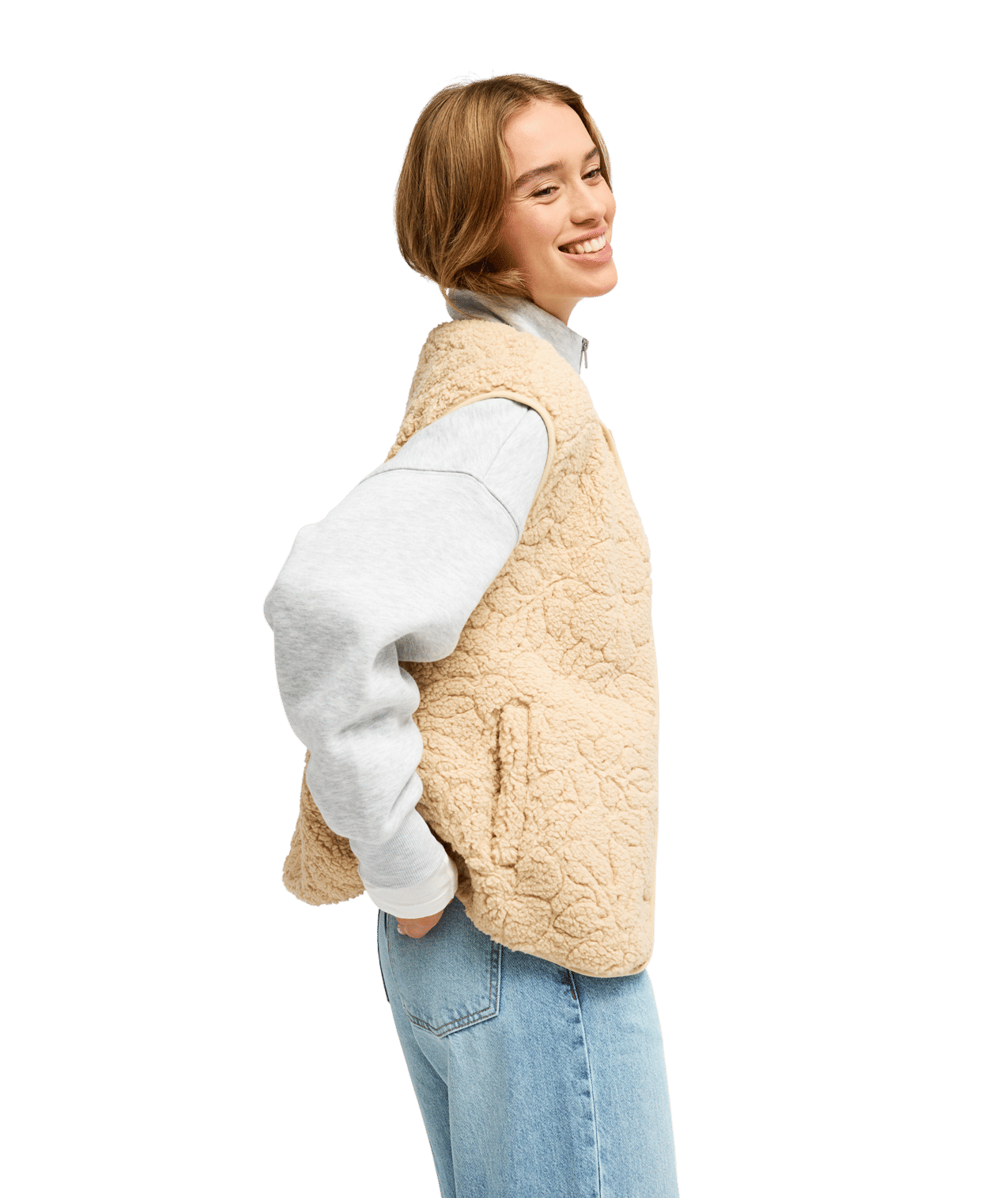 Best Town Vest Full Zip Polar Fleece Trui