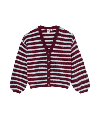 Deep Ocean Stripe Cardigan Trui