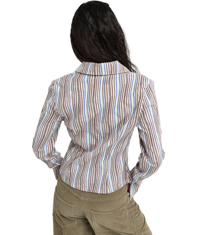 Wave Hurricane Lange Mouwen Blouse Voor Dames