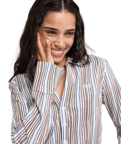 Wave Hurricane Lange Mouwen Blouse Voor Dames