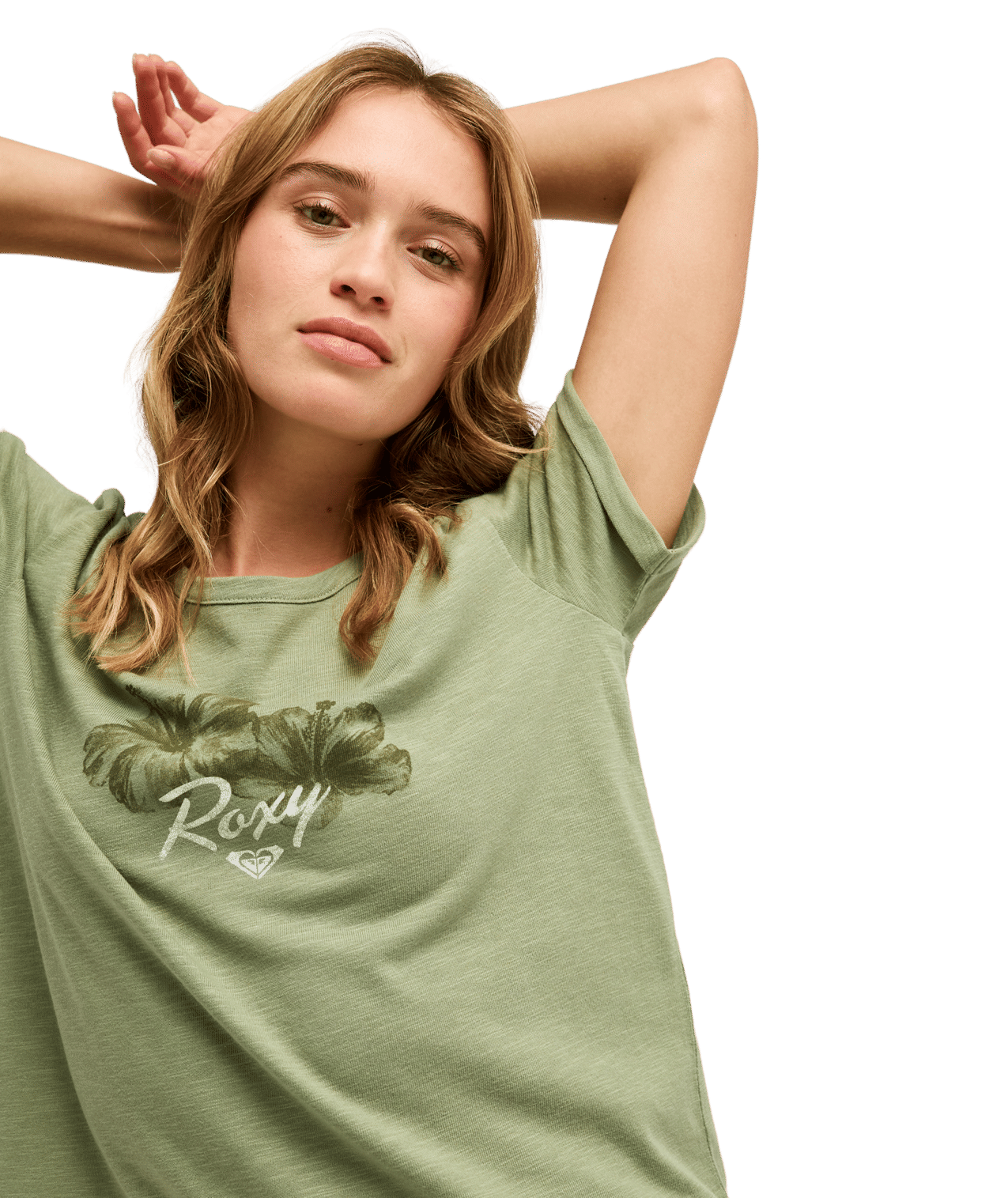 Ocean Wave Regular Slub Korte Mouwen T-shirt Voor Dames
