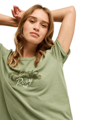 Ocean Wave Regular Slub Korte Mouwen T-shirt Voor Dames
