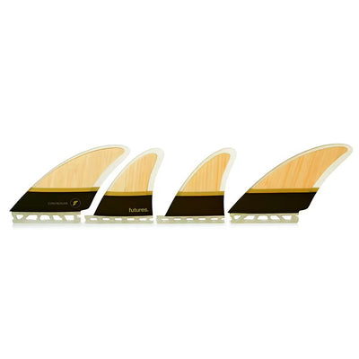 "Controller'' - Quad Fins - Bamboo Surfboard Fins