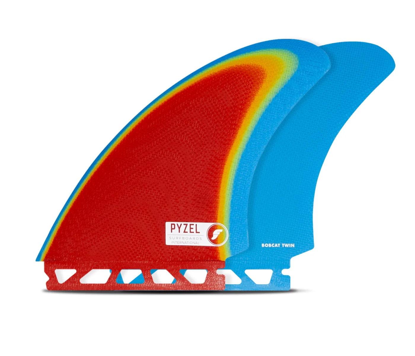 Futures Fins Pyzel Bobcat Fiberglass Rainbow Twin Fins