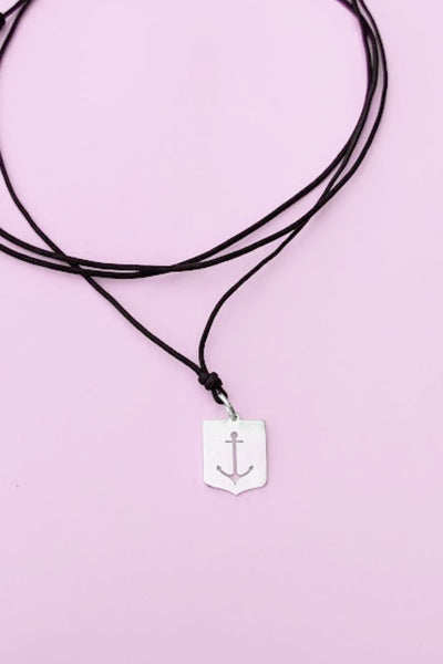 Hart 925 Silver Pendant with Anchor - Unisex Necklace