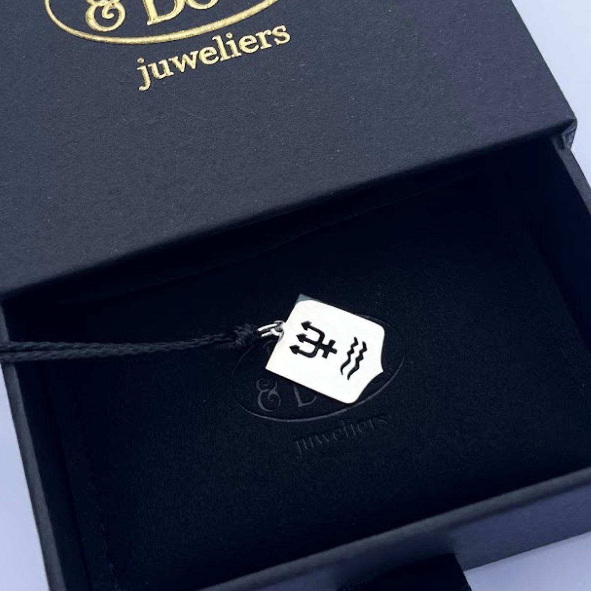 925 Zilveren Hanger met Logo - ketting