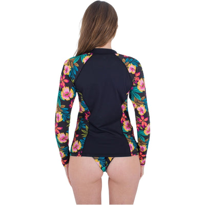 Hurley Fiji fantasy - Dames L/S Rashguard met rits