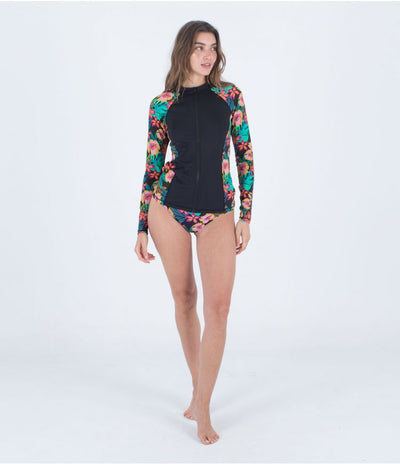 Hurley Fiji fantasy - Dames L/S Rashguard met rits