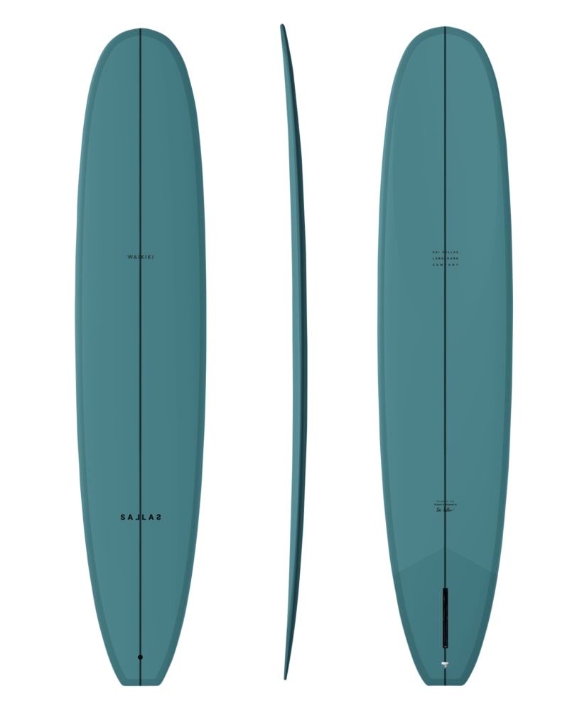 Kai Sallas Waikiki Thunderbolt Silver Construction Longboard