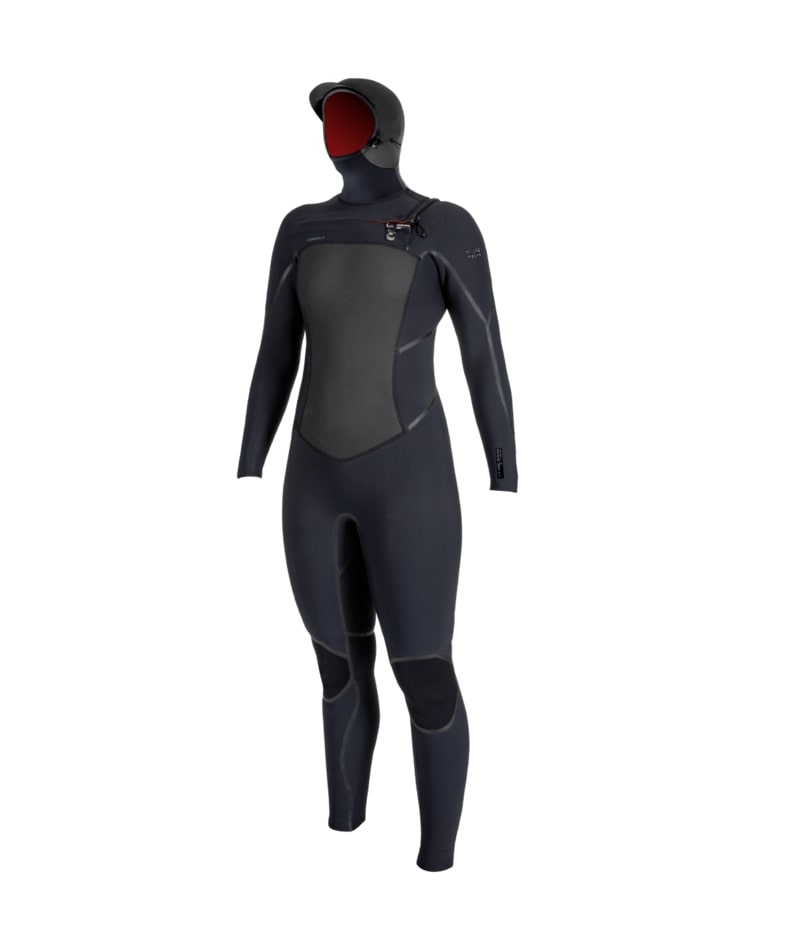 Dames Psycho Tech 6/4 Chest Zip Hooded  Wetsuit