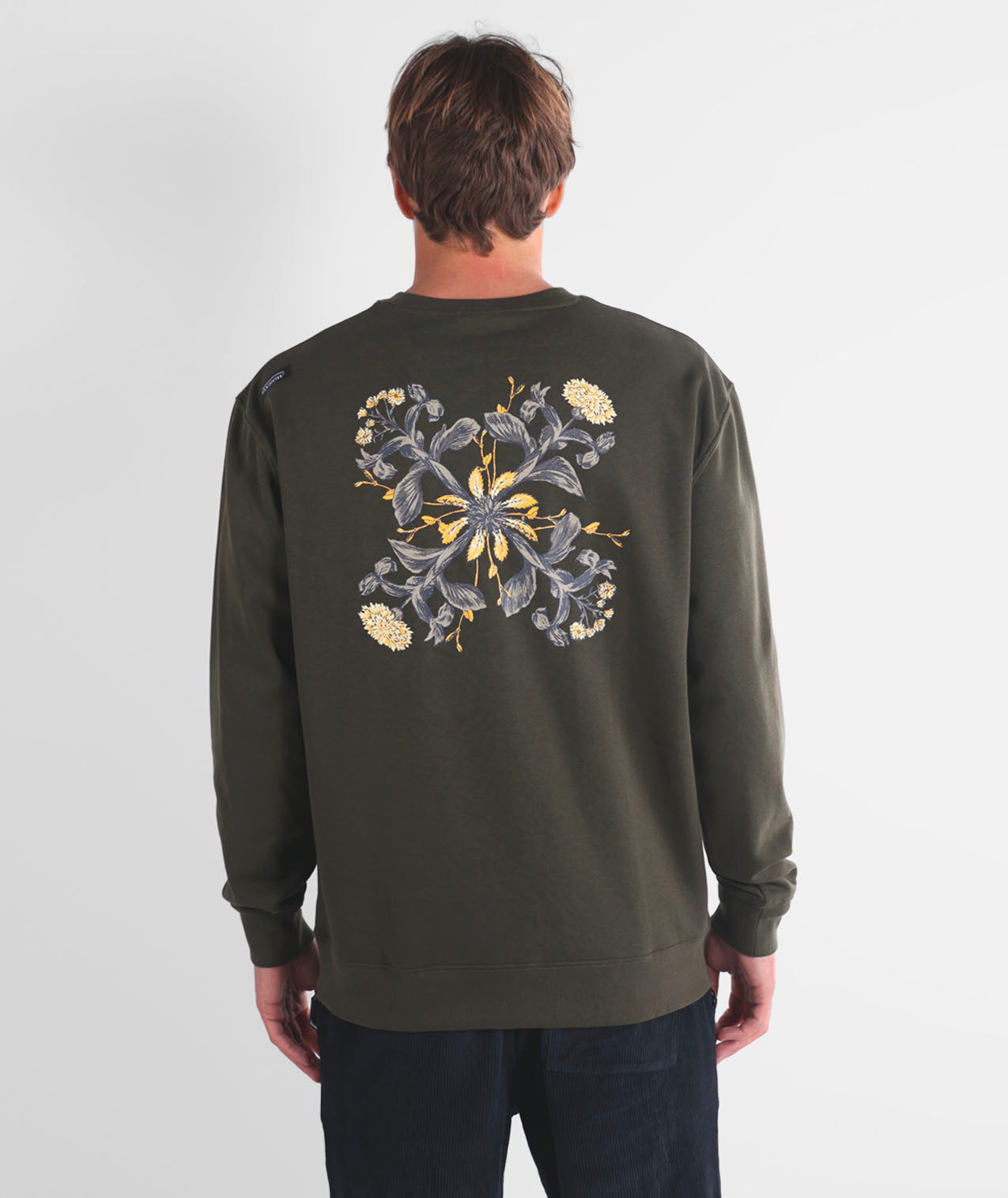 OXBOW Floral - Herren Fleece-Crew-Sweatshirt