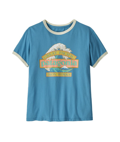 Womens Great Waves Ringer Tee