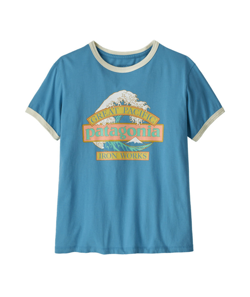 Womens Great Waves Ringer Tee