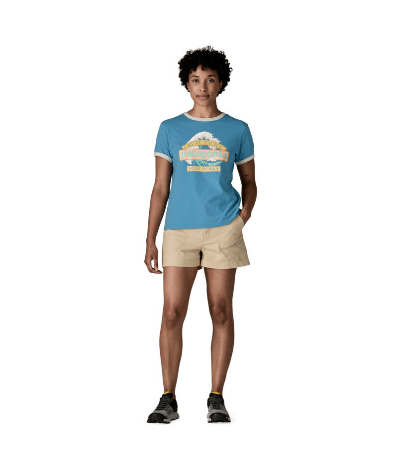 Womens Great Waves Ringer Tee