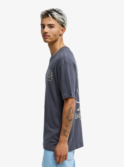 Curve Palm - Heren Surf Lifestyle Korte Mouwen T-shirt