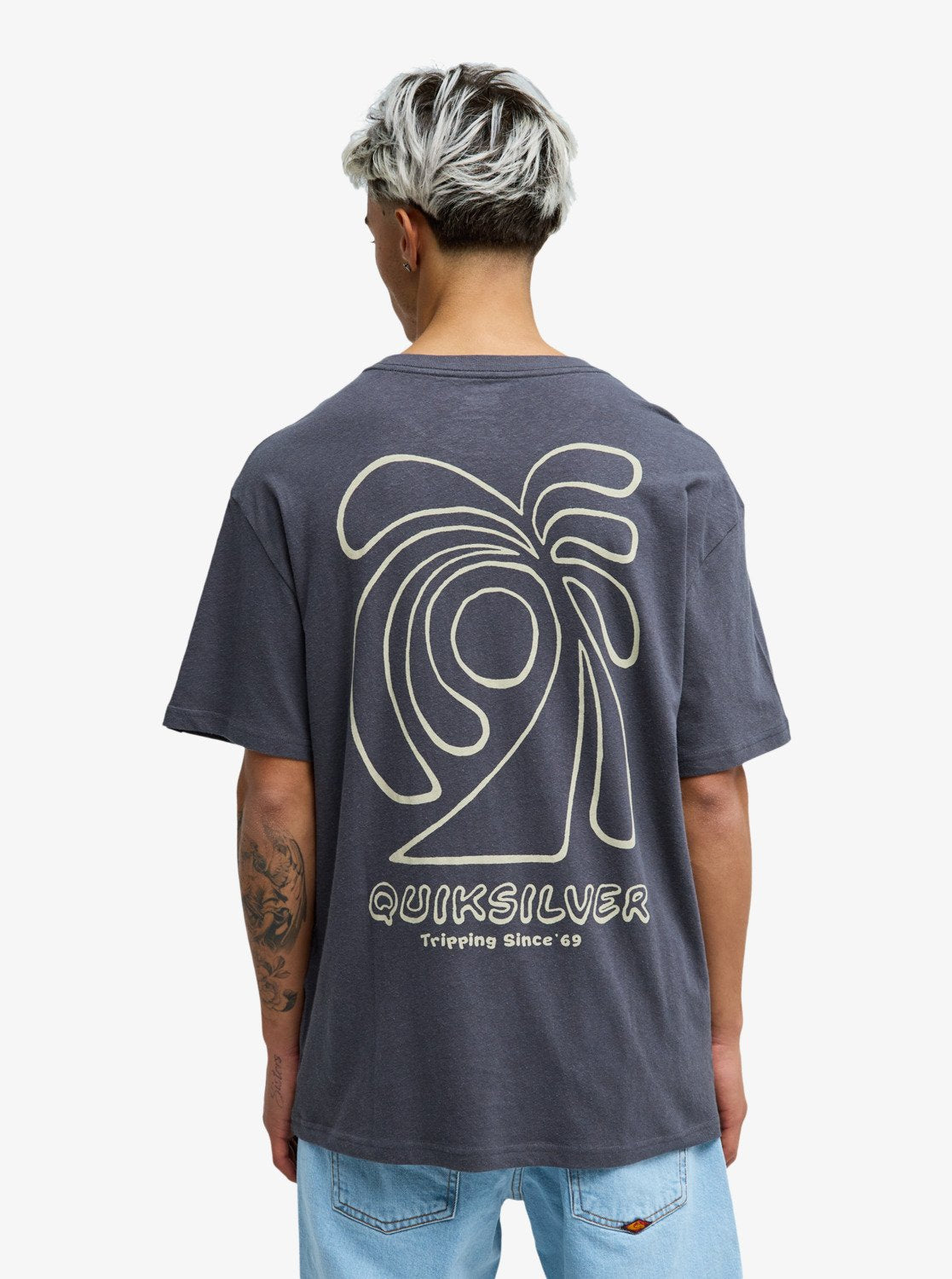 Curve Palm - Heren Surf Lifestyle Korte Mouwen T-shirt