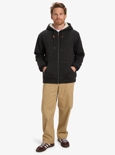 Quiksilver Keller Sherpa - Full Zip Sherpa Hoodie for Men