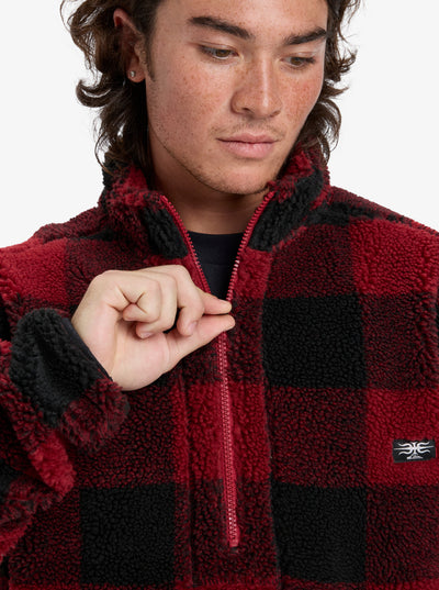 Mercury Woodlands Sherpa - Half Zip Sherpa Check-jack voor heren