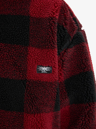 Mercury Woodlands Sherpa - Half Zip Sherpa Check-jack voor heren