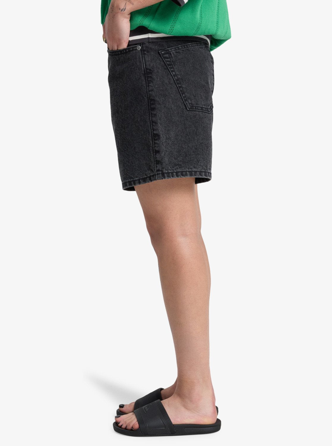 Mom Denim Short - Dames Surf Lifestyle Denim Short