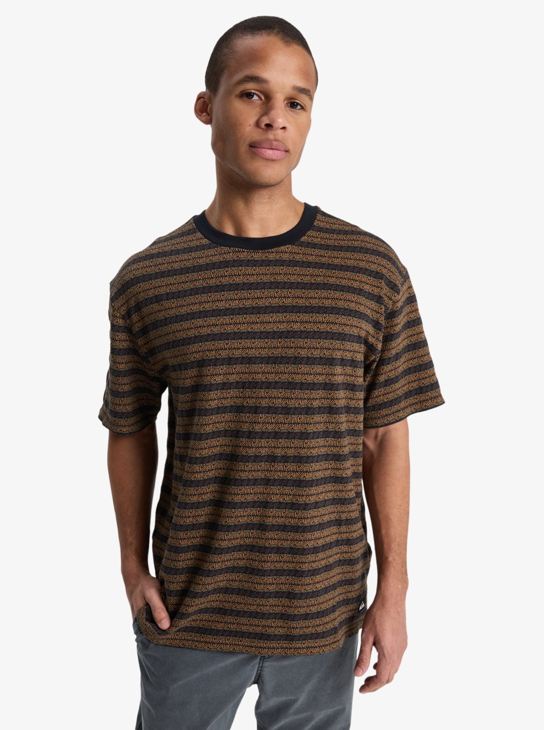 Okano Jacquard - Heren Surf Lifestyle Korte Mouwen T-shirt