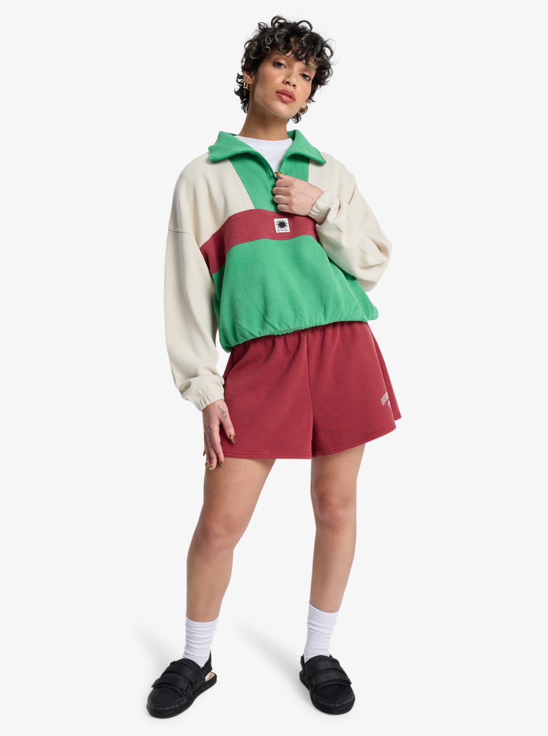 Quiksilver Paz - Womens Surf Lifestyle Half Zip Fleece Sweater