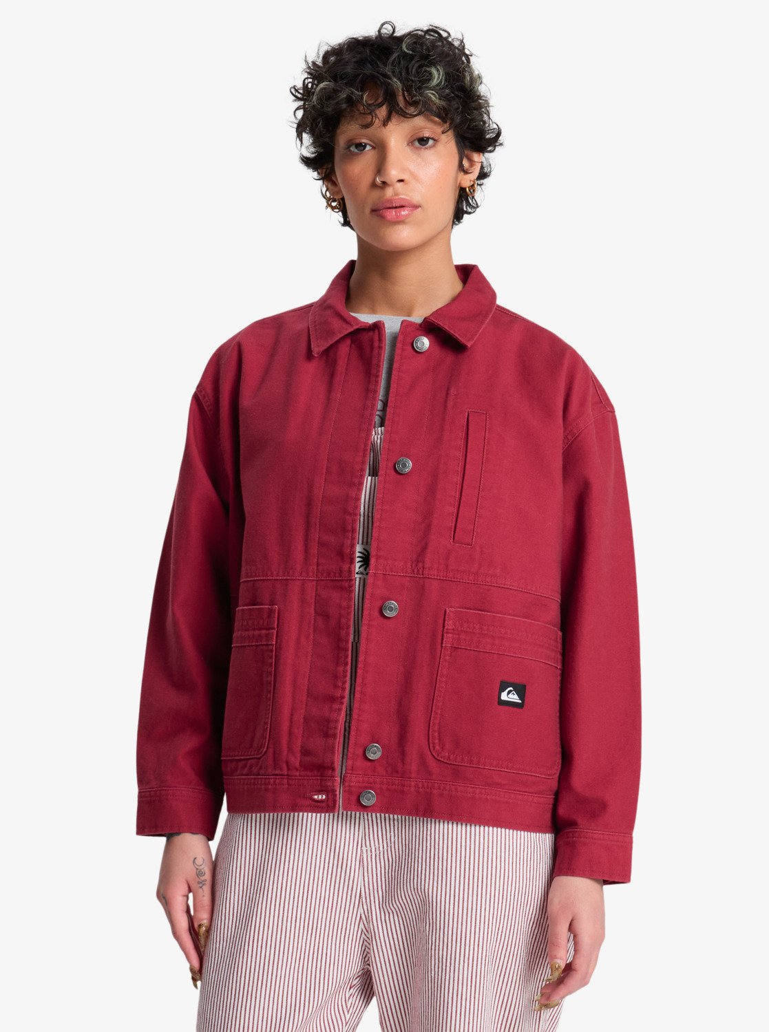 Santa Crop Denim - Dames Surf Lifestyle Jacket