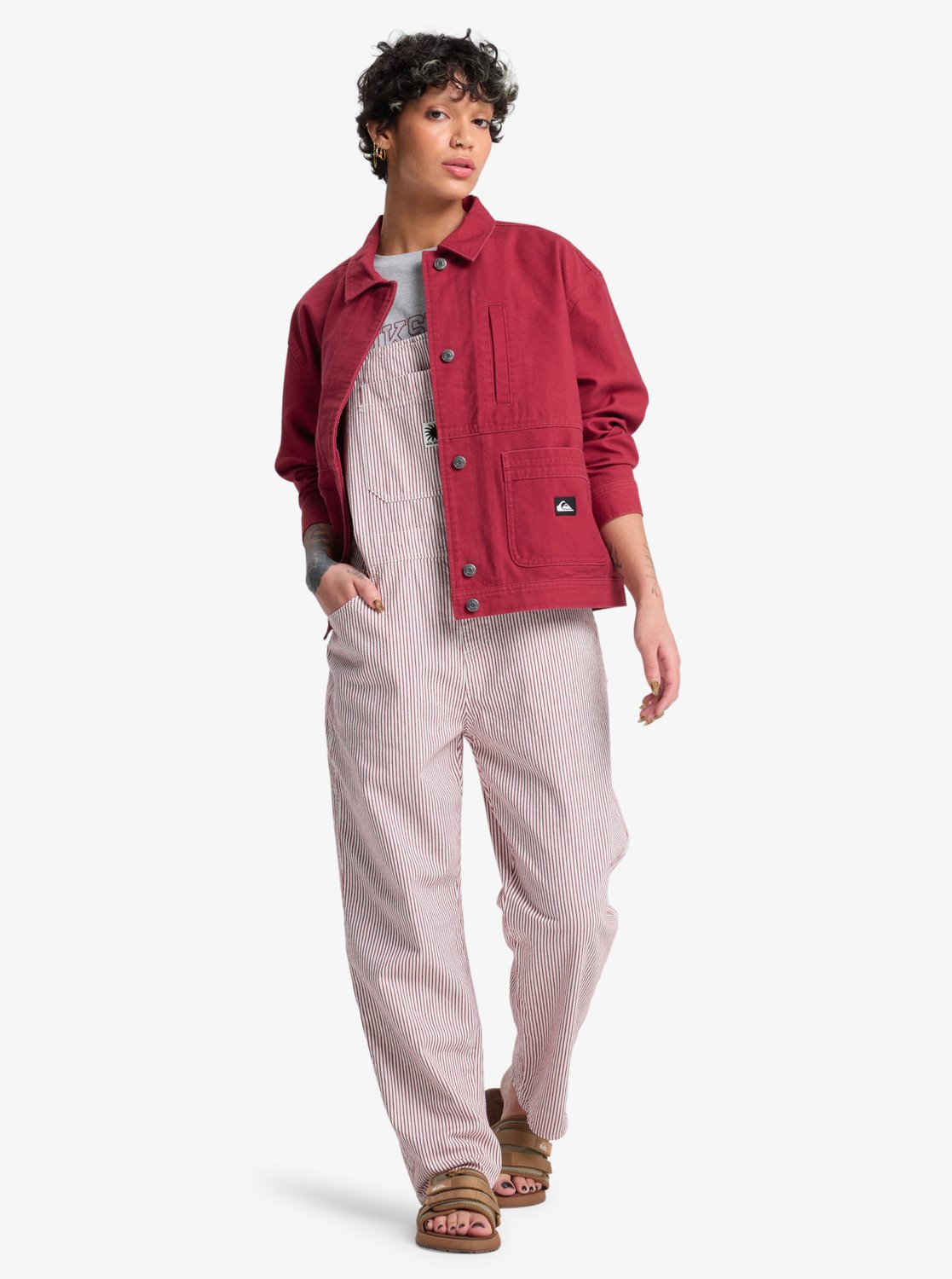 Santa Crop Denim - Dames Surf Lifestyle Jacket