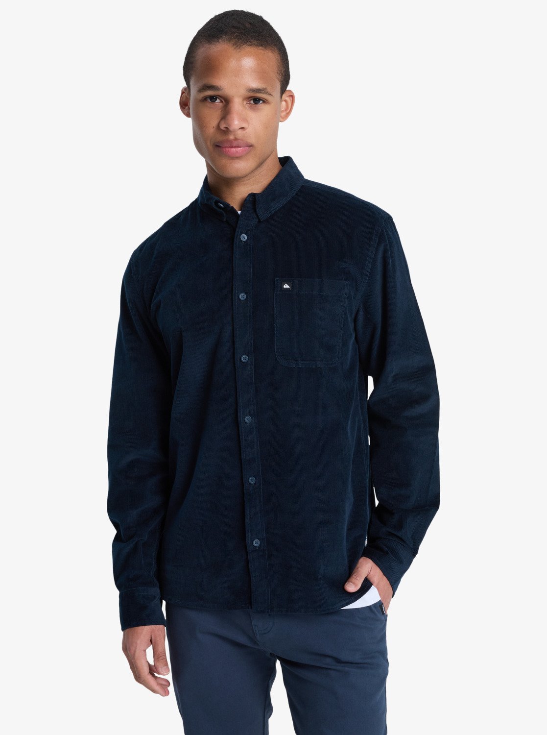 Smoke Trail - Heren Surf Lifestyle Corduroy Long Sleeve Shirt
