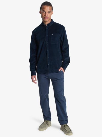Smoke Trail - Heren Surf Lifestyle Corduroy Long Sleeve Shirt