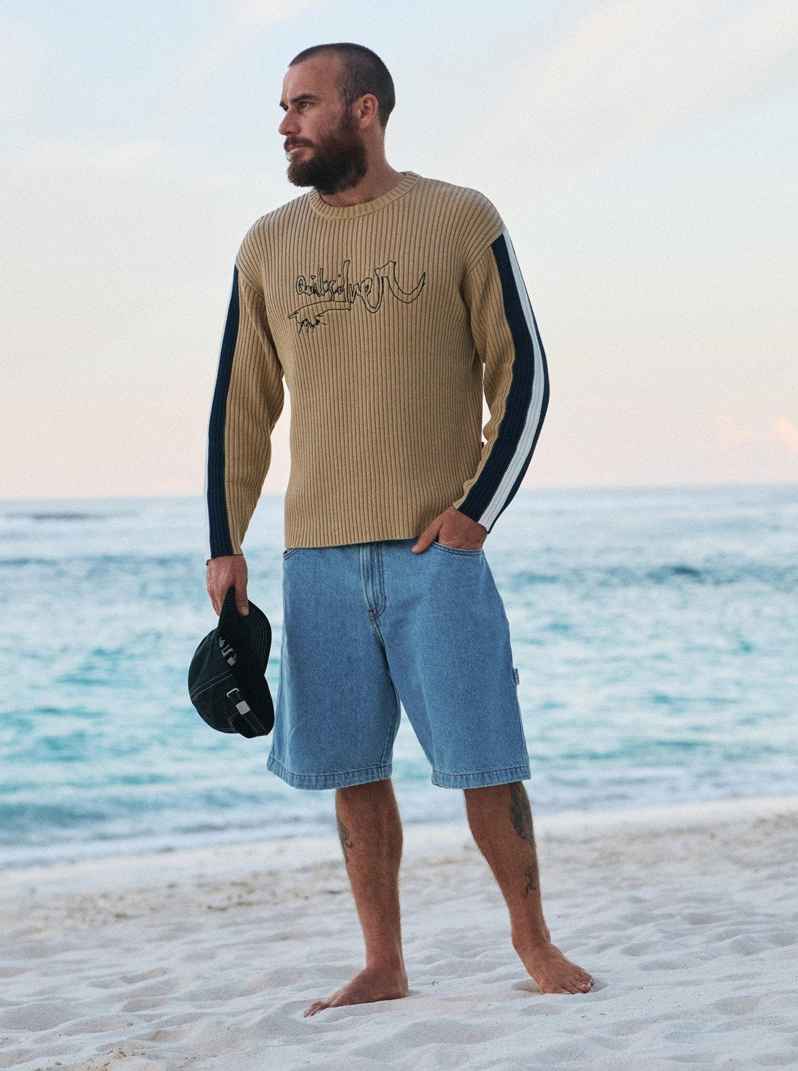 Quiksilver Young Guns Scrimbler - Mens Surf Lifestyle Crew Ne