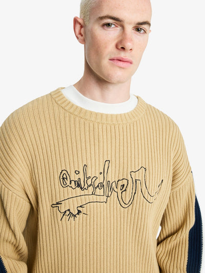 Quiksilver Young Guns Scrimbler - Mens Surf Lifestyle Crew Ne