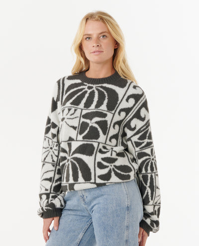 Aots-Ty Williams Jacquard Crew - Dames Surf Lifestyle Trui