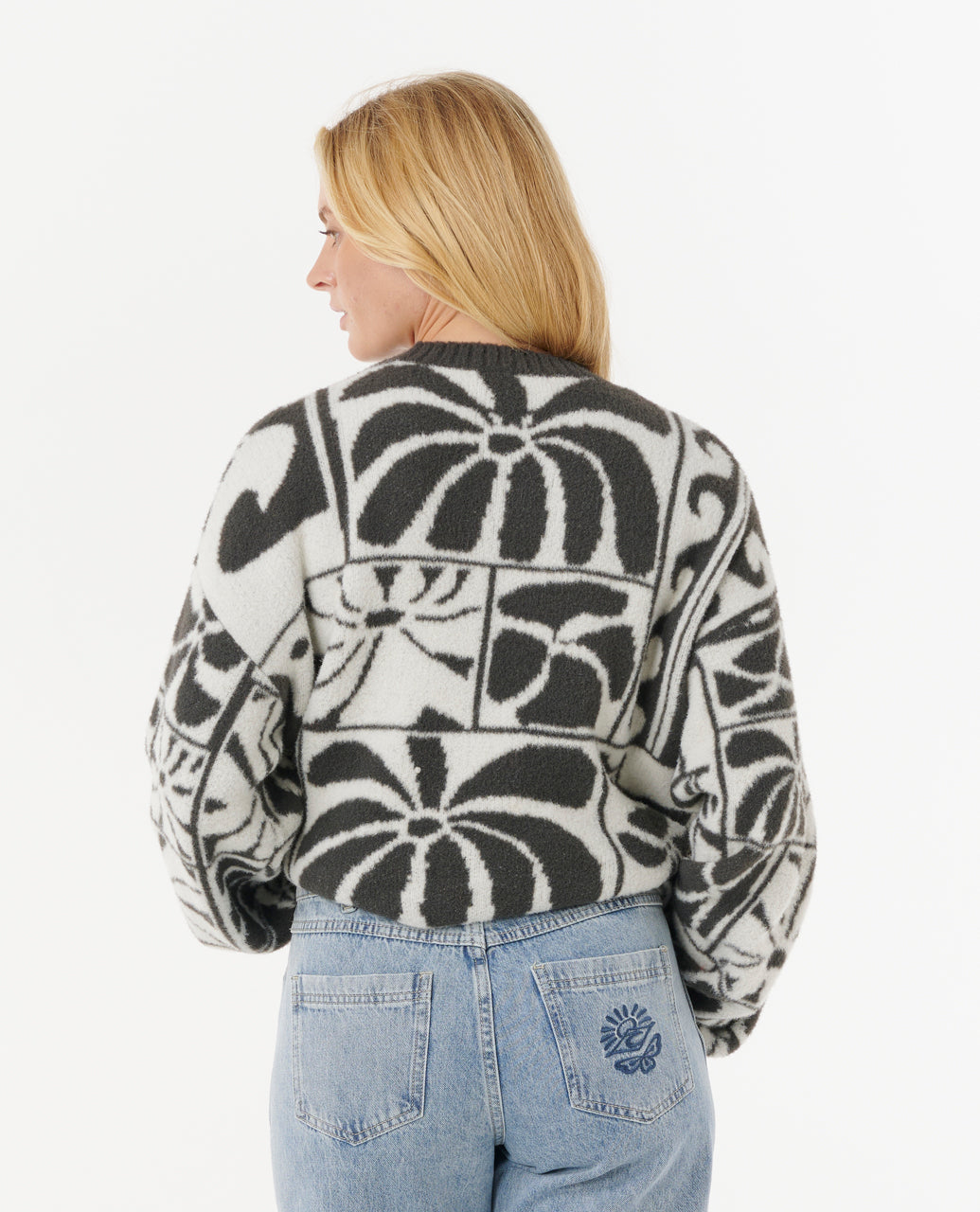 Aots-Ty Williams Jacquard Crew - Dames Surf Lifestyle Trui