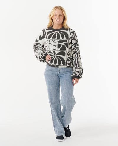 Aots-Ty Williams Jacquard Crew - Dames Surf Lifestyle Trui